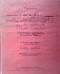 Image of An Introduction to Management Science: Quantitative Approaches to Decision Making