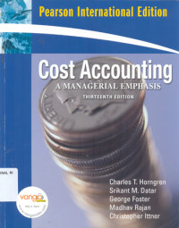 Image of Cost Accounting : A Managerial Emphasis