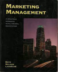 Image of Marketing management : A strategic approach with a global orientation